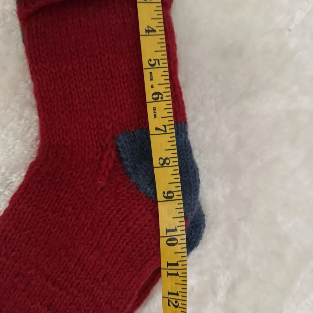 Northwest Express Wool Socks Nepal Fair Isle Outdoors GORP Red Chunky Warm OS
